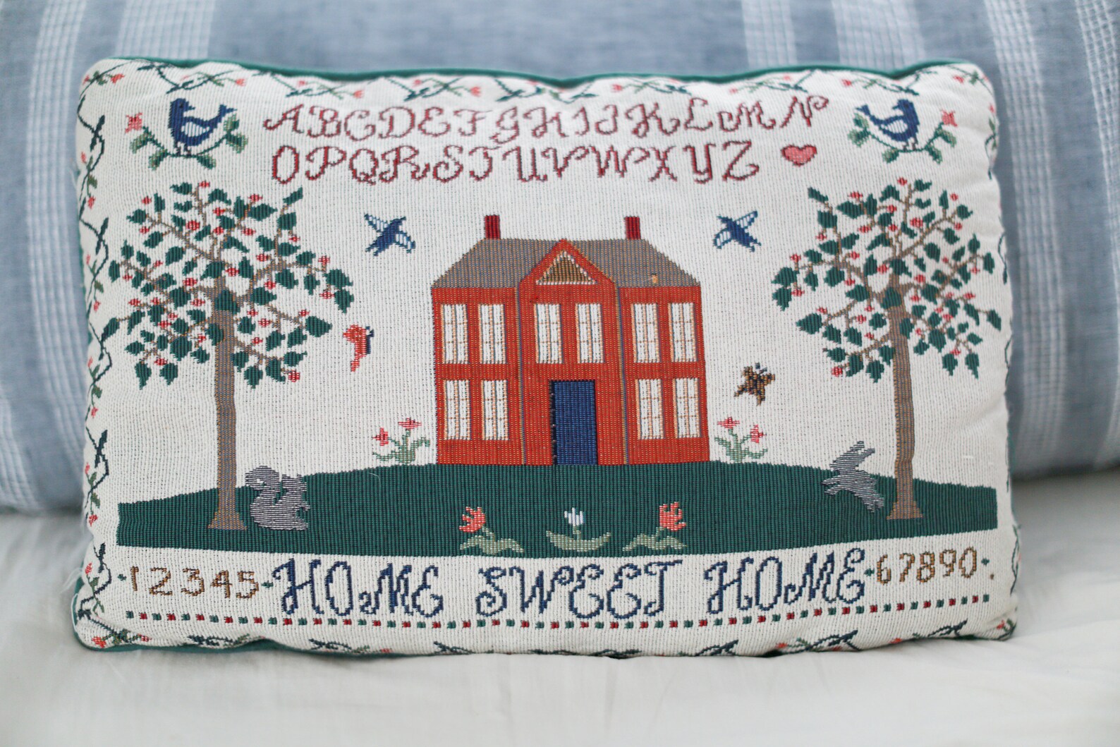 Vintage Home Sweet Home Needlepoint Throw Kussen Home Decor | Etsy