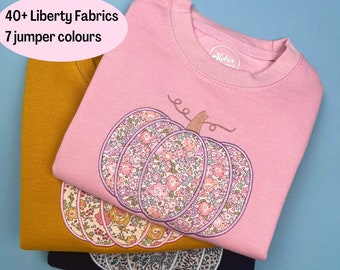 Adult Liberty of London Pumpkin Sweatshirt | Personalised Autumn and Halloween Jumper