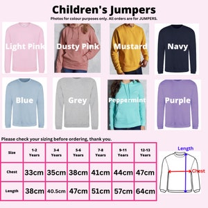 Children's Liberty of London Initial or Number Sweatshirt Personalised Birthday Jumper zdjęcie 3