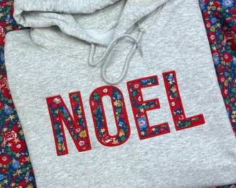 Liberty of London NOEL sweat-shirt/sweat à capuche | Pull de Noël pour adulte | Pull de Noël