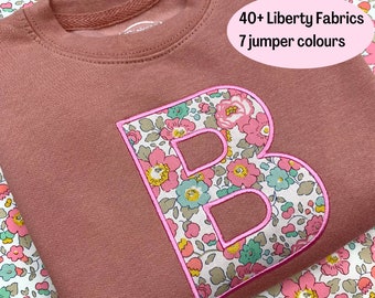 Sudadera inicial o numérica para niños Liberty of London / Jersey de cumpleaños personalizado