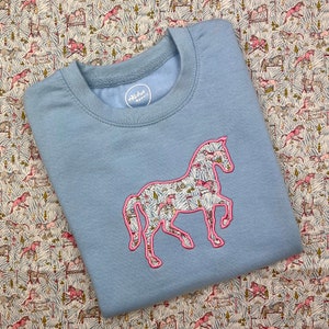 Children's Liberty of London Horse Sweatshirt Kids Horse riding jumper image 1