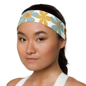 Pastel Floral Design 1960s Headband | Retro Statement Piece | Pressed Flowers Headband | Boho Hair Accessory | Shipping Included