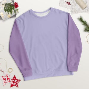 Unisex Printed Sweatshirt Eco Friendly Sustainable Fashion Comfortable Clothing Recycled Fabric Brushed Fleece Interior Garment Hand Sewn image 7