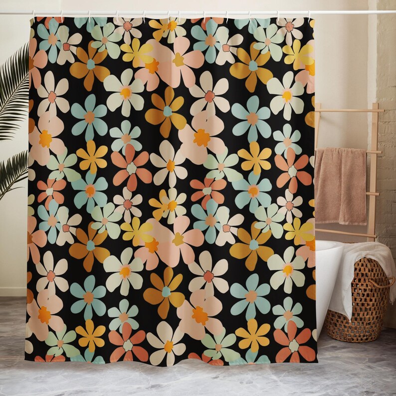 Bathroom Shower Curtain Water Resistant Polyester Fabric Standard Size Drape Design Elegant Decoration Modern Home Accessory Durable Construction Quality Material Easy Clean Maintenance Machine Washable Privacy Screen Splash Protection