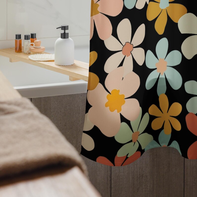 Perfect Housewarming Gift Bathroom Shower Curtain Wedding Present Idea Practical Home Essential Water Resistant Polyester Material Standard Size Dimensions Modern Design Aesthetic Elegant Bathroom Accessory Functional Privacy Screen Splash