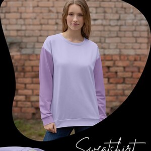Unisex Printed Sweatshirt Eco Friendly Sustainable Fashion Comfortable Clothing Recycled Fabric Brushed Fleece Interior Garment Hand Sewn image 10