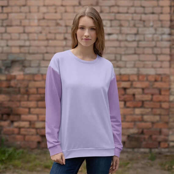 Unisex Printed Sweatshirt Eco Friendly Sustainable Fashion Comfortable Clothing Recycled Fabric Brushed Fleece Interior Garment Hand Sewn