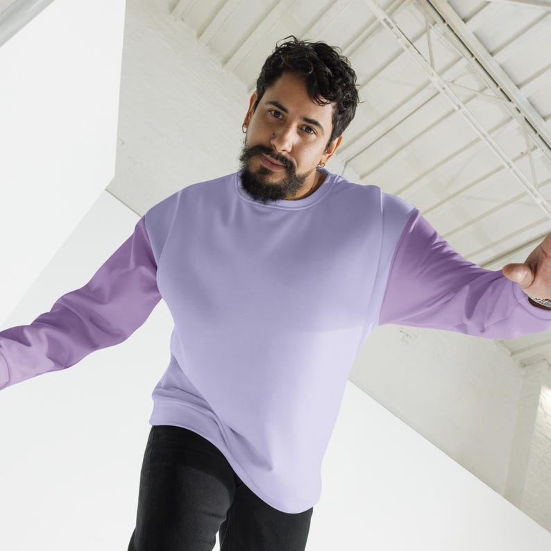 Sustainable Fashion Sweatshirt Unisex Design Printed Pattern Recycled Material Eco Conscious Clothing Comfortable Casual Wear Brushed Fleece Interior Soft Touch Fabric Hand Sewn Details Precision Cut Construction Winter Layering Piece