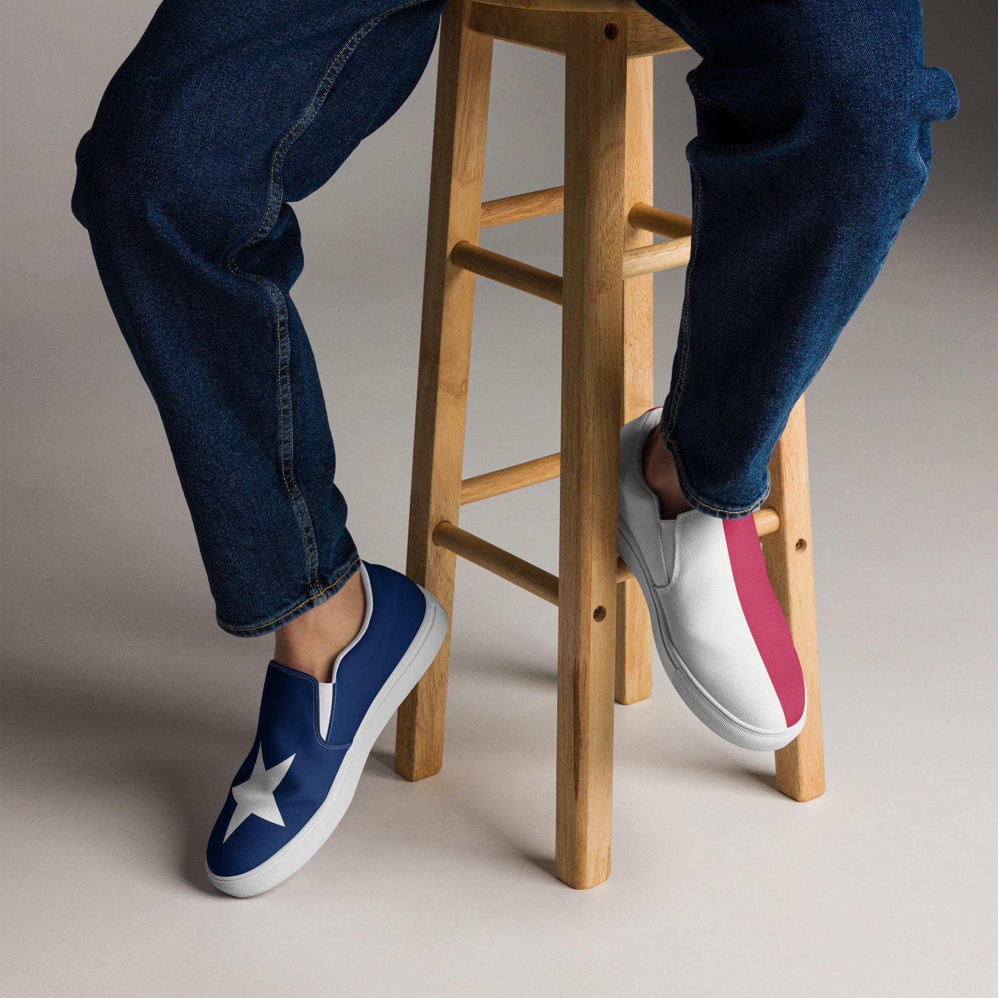 Texas Flag Shoe Slip on Canvas Footwear Casual Style 