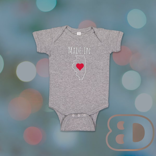MADE IN ILLINOIS -  Baby Bodysuit - Super Soft Baby Body Suit!