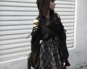 black hoodie with cat ears