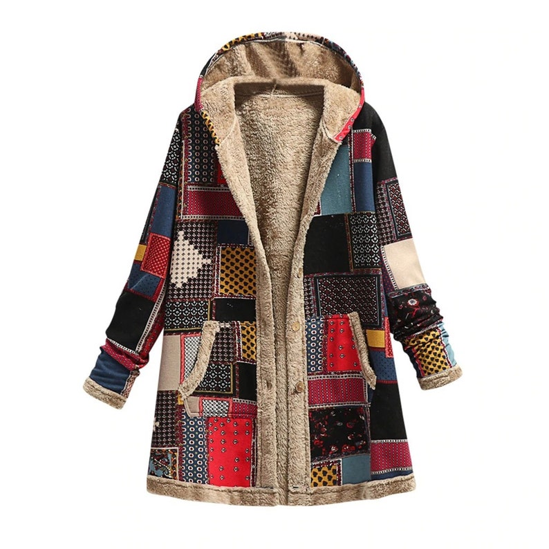 New Women Windbreake Jacket Hooded Faux Fur y Long Fur Winter Coat Women Loose V Neck OverCoat Thick Warm Plus Size 5XL Jacket