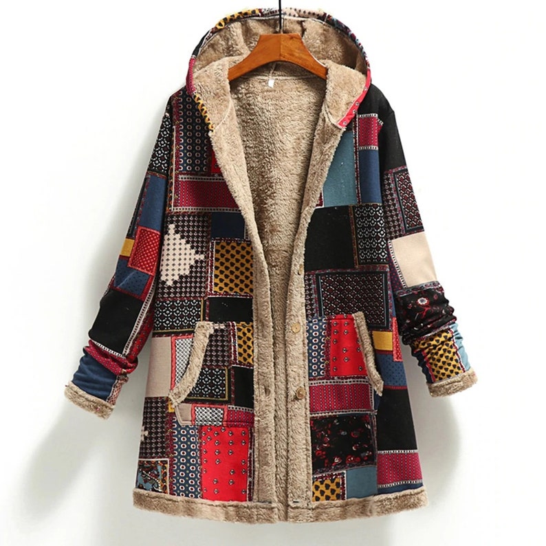 New Women Windbreake Jacket Hooded Faux Fur y Long Fur Winter Coat Women Loose V Neck OverCoat Thick Warm Plus Size 5XL Jacket