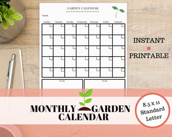 garden calendar etsy