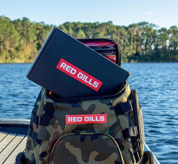 red gills fishing backpack