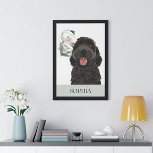 Personalized Goldendoodle wall art framed, doodle mom gift, goldendoodle gift, black golden doodle gift, labradoodle wall decor, mini doodle
