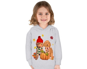 Goldendoodle Fall Toddler Hoodie, Pullover Fleece Hoodie, Golden Doodle Toddler Gifts, Dog Mom Sweatshirts, Labradoodle, Cockapoo, Cavoodle