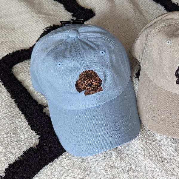 Chocolate Goldendoodle Hat Embroidered, Doodle Dad Hat, Labradoodle Dad Hat, Golden doodle Gift, Wife Gift for Women, Mini Goldendoodle