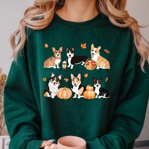 Fall Corgi sweatshirt, corgi gifts, dog Christmas shirt, corgi dad, corgi mom, corgi gifts for men, corgi gifts for corgi lovers