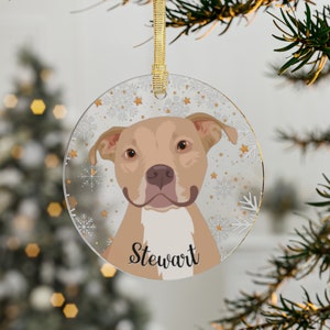Pitbull Mom - Cedar Ornament Pitbull Mom - Cedar Ornament