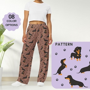 Dackel Pyjama Hose, Hunde Pjs, Tan Dackel Geschenke, Doxie Geschenke für sie, Dackel Geschenke, Jogginghose, Dackel Geschenke, Valentinstag Geschenk
