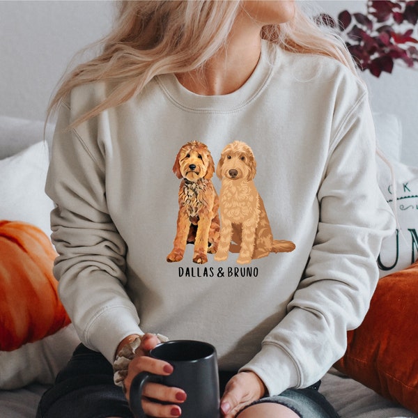 Personalisiertes Doodle-Mama-Shirt, Doodle-Sweatshirt, Doodle-Geschenk, Nichte-Geburtstagsgeschenk, Bernedoodle-Pullover, Labradoodle, Muttertagsgeschenk