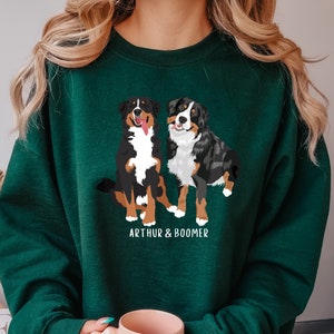 Bernese Mountain Dog Sweatshirt, bernese gifts, dog mom sweatshirt, mothers day gift, sister birthday gift, cottagecore bernese mom shirt