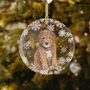 Cachorro Goldendoodle Adorno Navidad, Adorno Labradoodle, Primeros Regalos de Cachorro, Regalos Garabato, Relleno de Medias, Navidad Garabato
