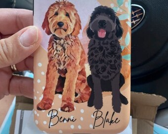 XYANFA Goldendoodle Make-up-Tasche 'Hey Dood' – 23x18 Cm, Baumwolle-Leinen, Geschenk Für Doodle-Besitzer