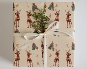 Vizsla kerstcadeaupapier, vizsla kerstcadeau, viszla cadeau, vizsla hondeneigenaar cadeau, kousvuller, feestelijk kerstcadeau