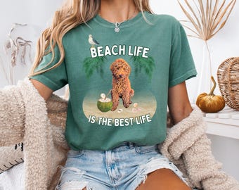 Beach Life Golden Doodle Dog Shirt