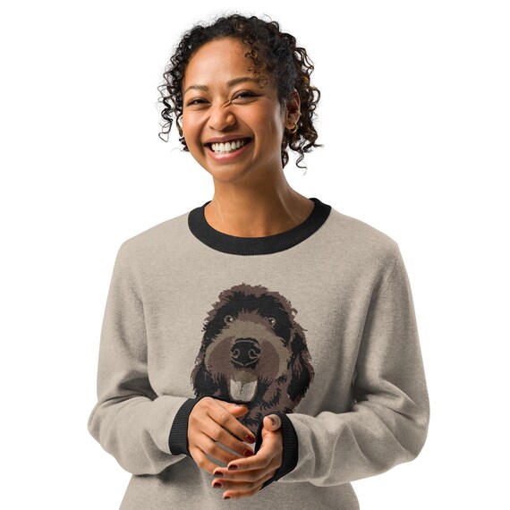 Knitted Chocolate Goldendoodle Sweater, Doodle Mom Gift