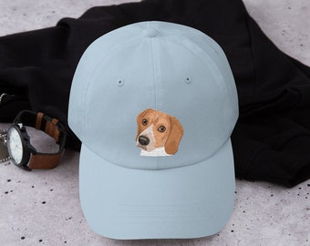 Embroidered Beagle Dad Hat: Unisex Baseball Cap