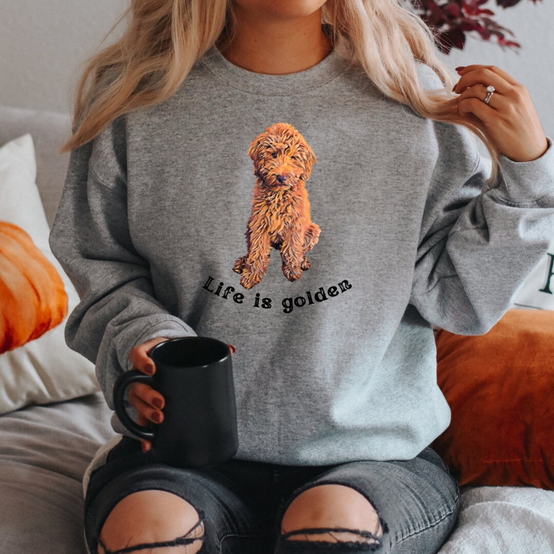 Retro Life is Golden Doodle Sweatshirt, Goldendoodle Shirt, Doodle Gifts, Doodle Mama Sweater