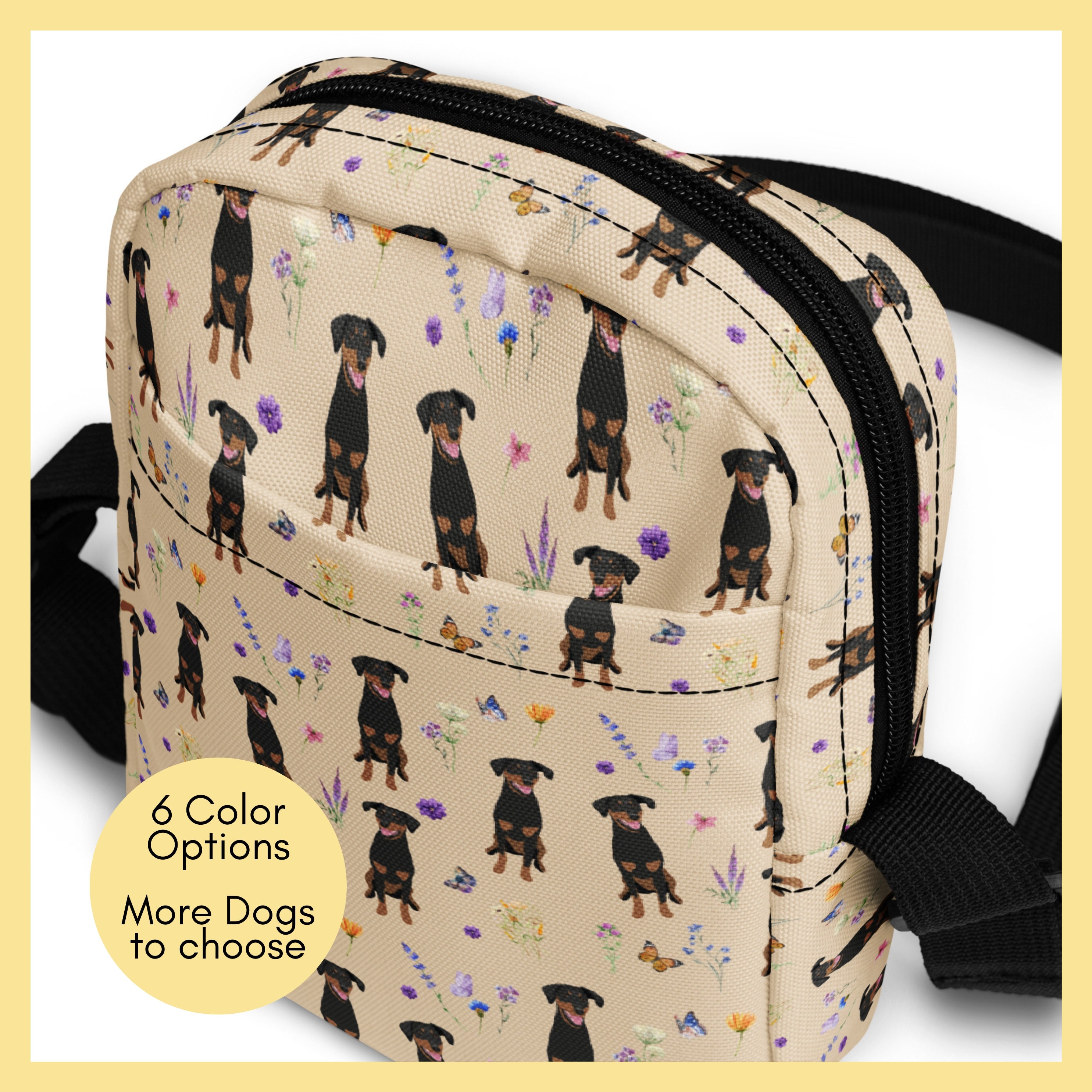 Cottagecore Doberman Bag Crossbody | Multiple Compartments | Youth 