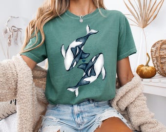 Orca Whale Graphic Tee, Beach Bum Sweatshirt, Ocean Lover Gift