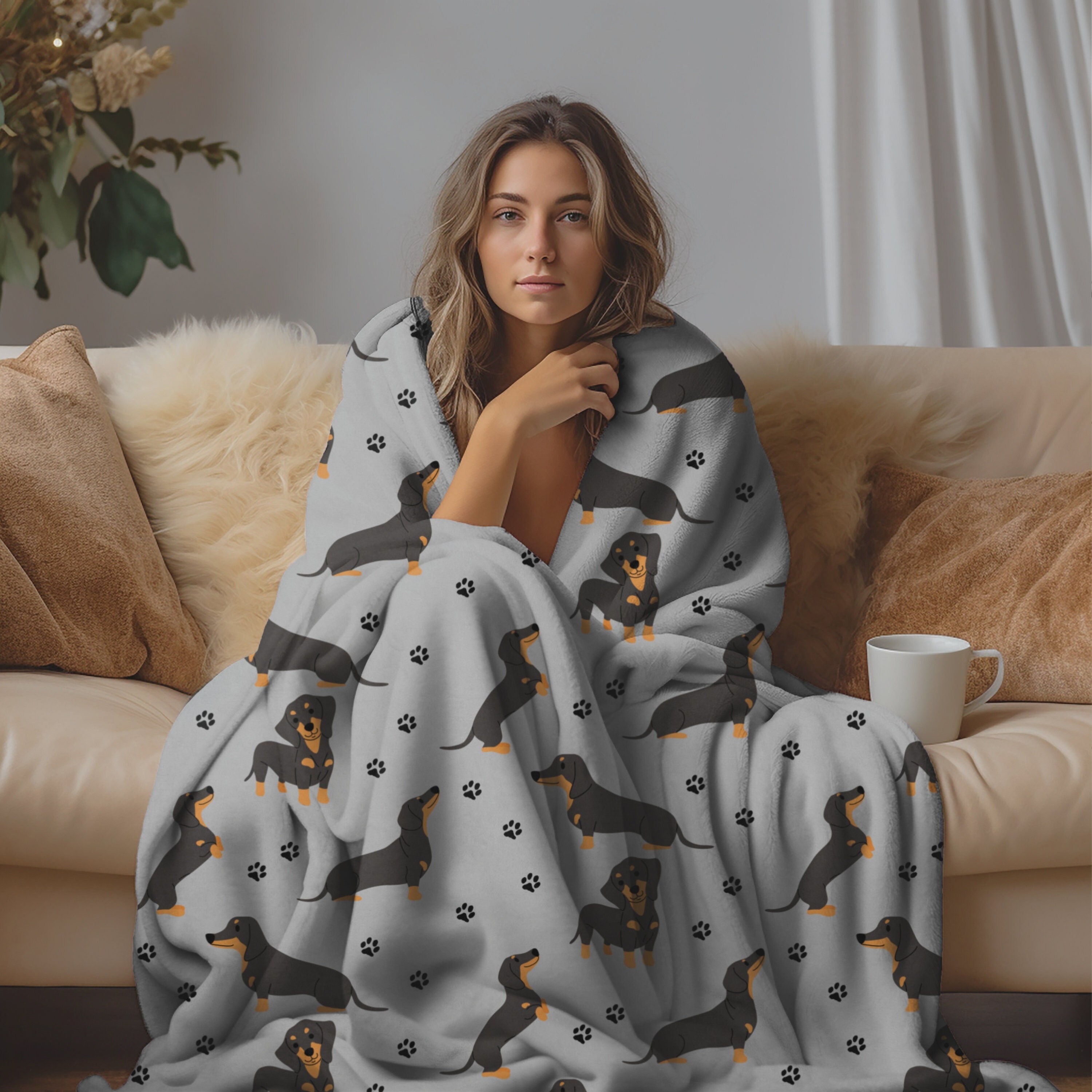 Dachshund Blanket Etsy Canada
