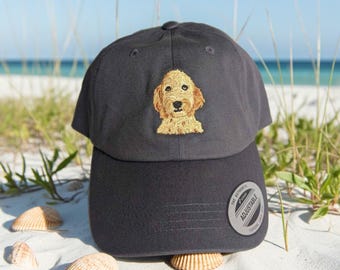 Embroidered Golden Doodle Hat: Baseball Hat for Women, Adjustable Buckle