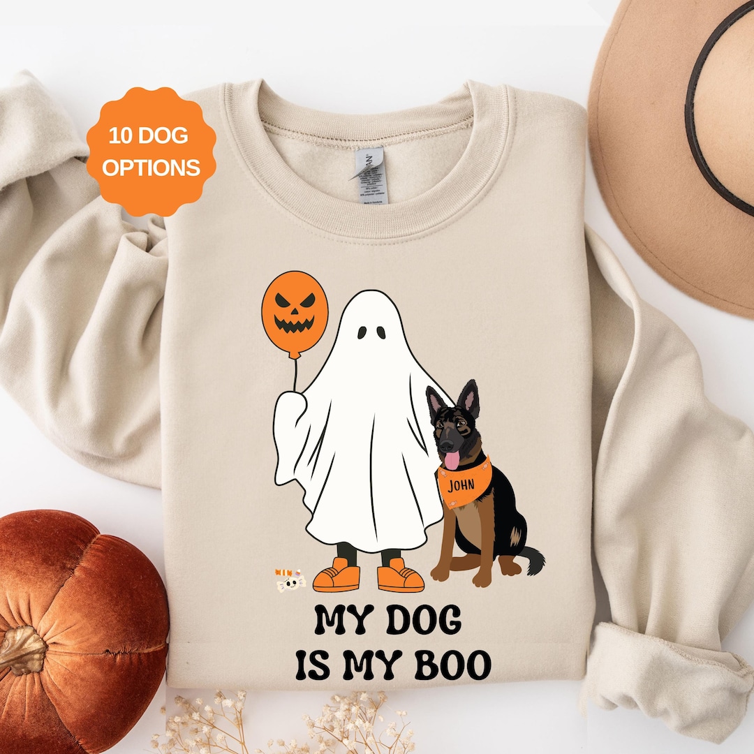 German Ghost German Shepherd Ghost Sweatshirt: Spooky Halloween Dog Mom Crewneck - Etsy