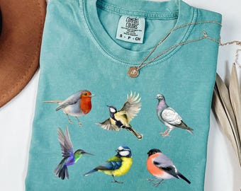 Maglietta Cottagecore Bird: Maglietta Comfort Colors Sparrow