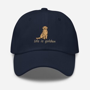 Embroidered golden retriever hat