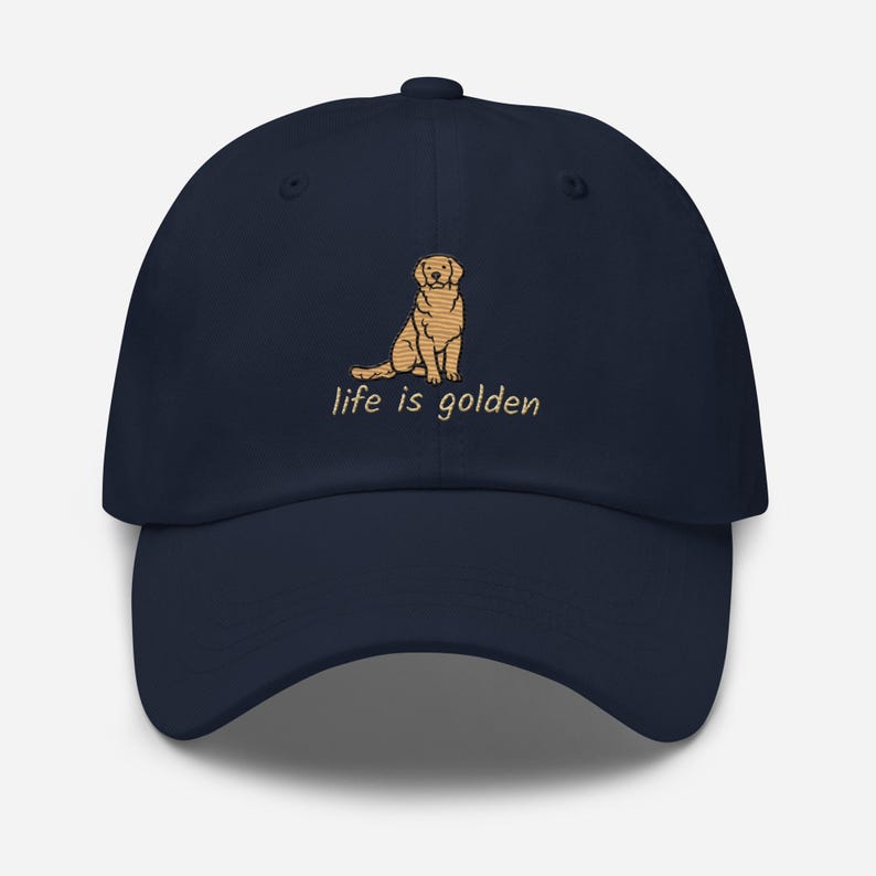 Embroidered golden retriever hat