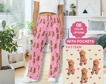 Goldendoodle Schlafhose Mit Herzen | Weites Bein | Valentinstag Geschenk