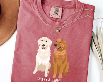 Golden retriever comfort colors t-shirt, oversized shirt, golden retriever gifts, golden retriever mom, golden retriever dad, birthday gift