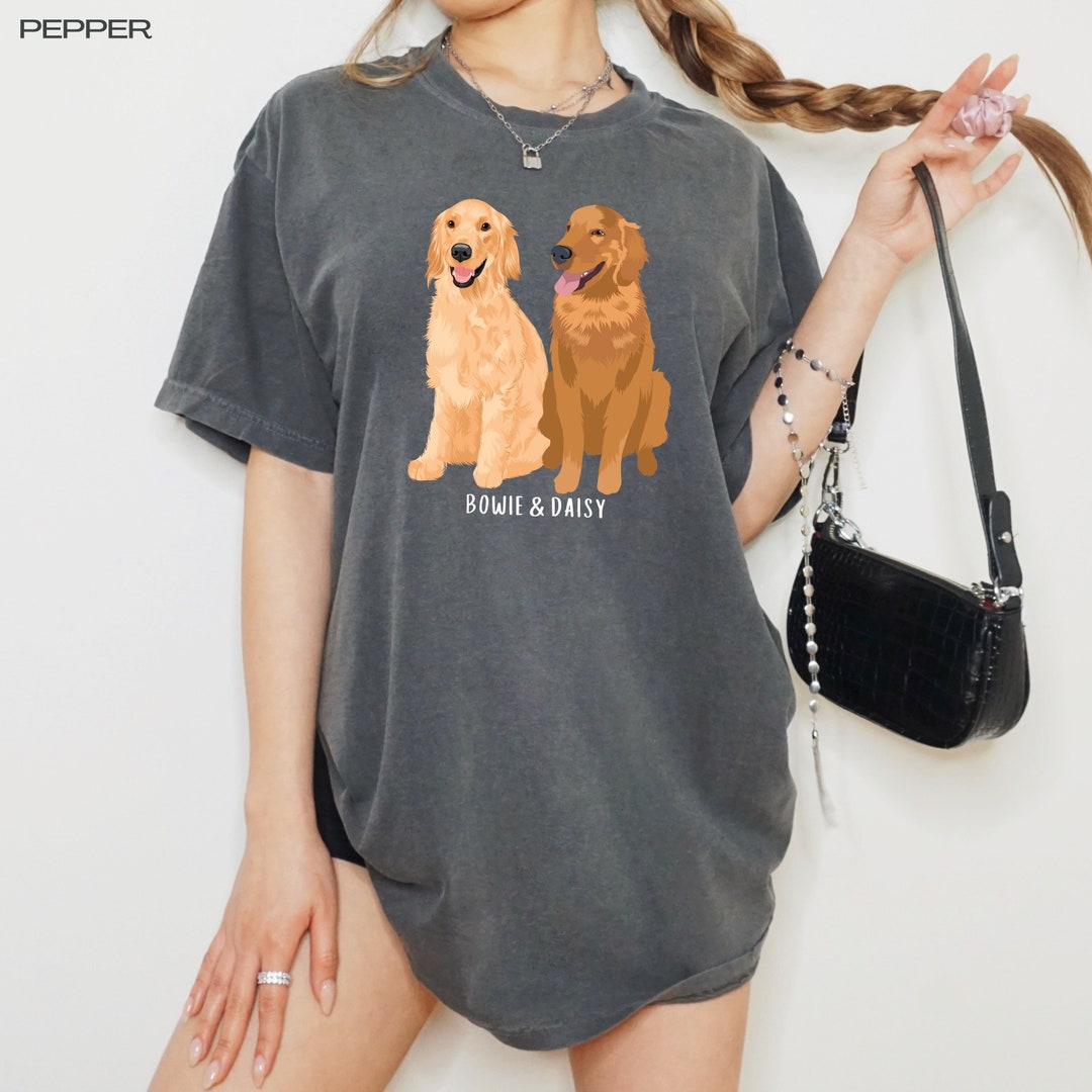 Golden Retriever Comfort Colors T-shirt, Oversized Shirt, Golden ...