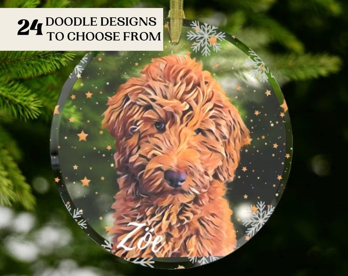 Personalized Goldendoodle Ornament, Custom Dog Ornament, Gift For
