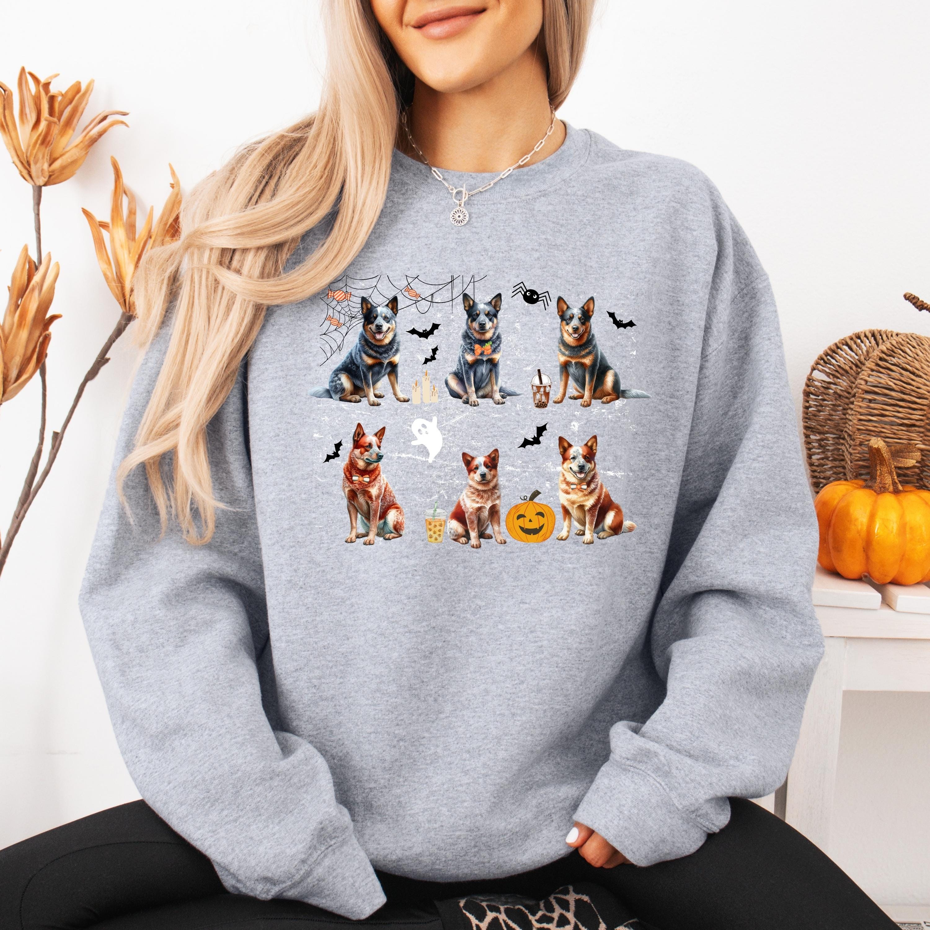Spooky Halloween Australian Cattle Dog Sweatshirt: Heeler Mom Gift