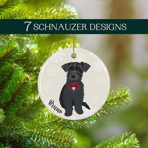 Miniature Schnauzer Christmas ornaments, schnauzer gifts, schnauzer mom gift, holiday decor, christmas tree bauble, wife anniversary gift