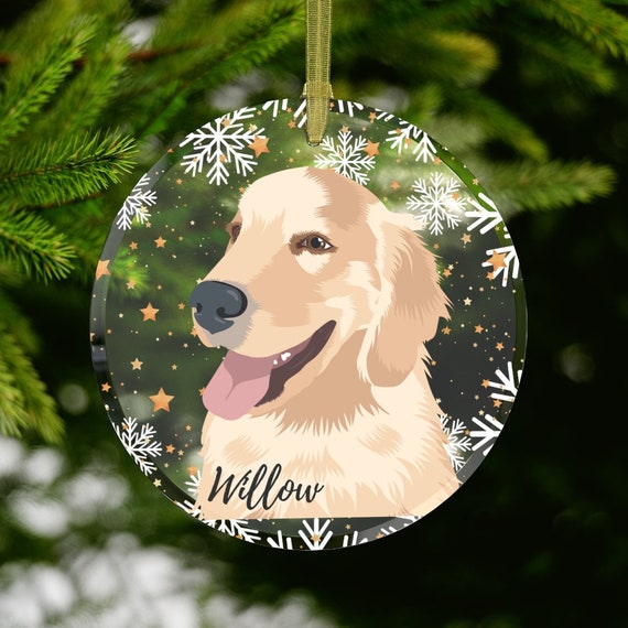 Golden retriever cheap ornament personalized